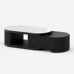 Modern Sintered Stone Coffee Table With Drawers