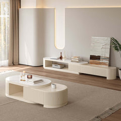 Modern Sintered Stone Coffee Table With Drawers