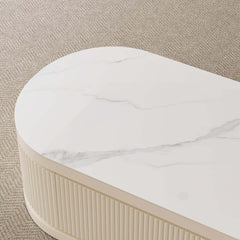 Modern Sintered Stone Coffee Table With Drawers