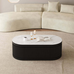 Modern Sintered Stone Coffee Table With Drawers