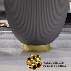 Modern Sintered Stone Coffee Table With Gold Drum Base