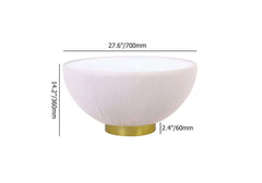 Modern Sintered Stone Coffee Table With Gold Drum Base Dimensions