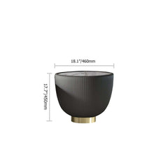 Modern Sintered Stone Coffee Table With Gold Drum Base Dimensions
