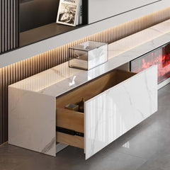 Modern Sintered Stone Entertainment Center with LED