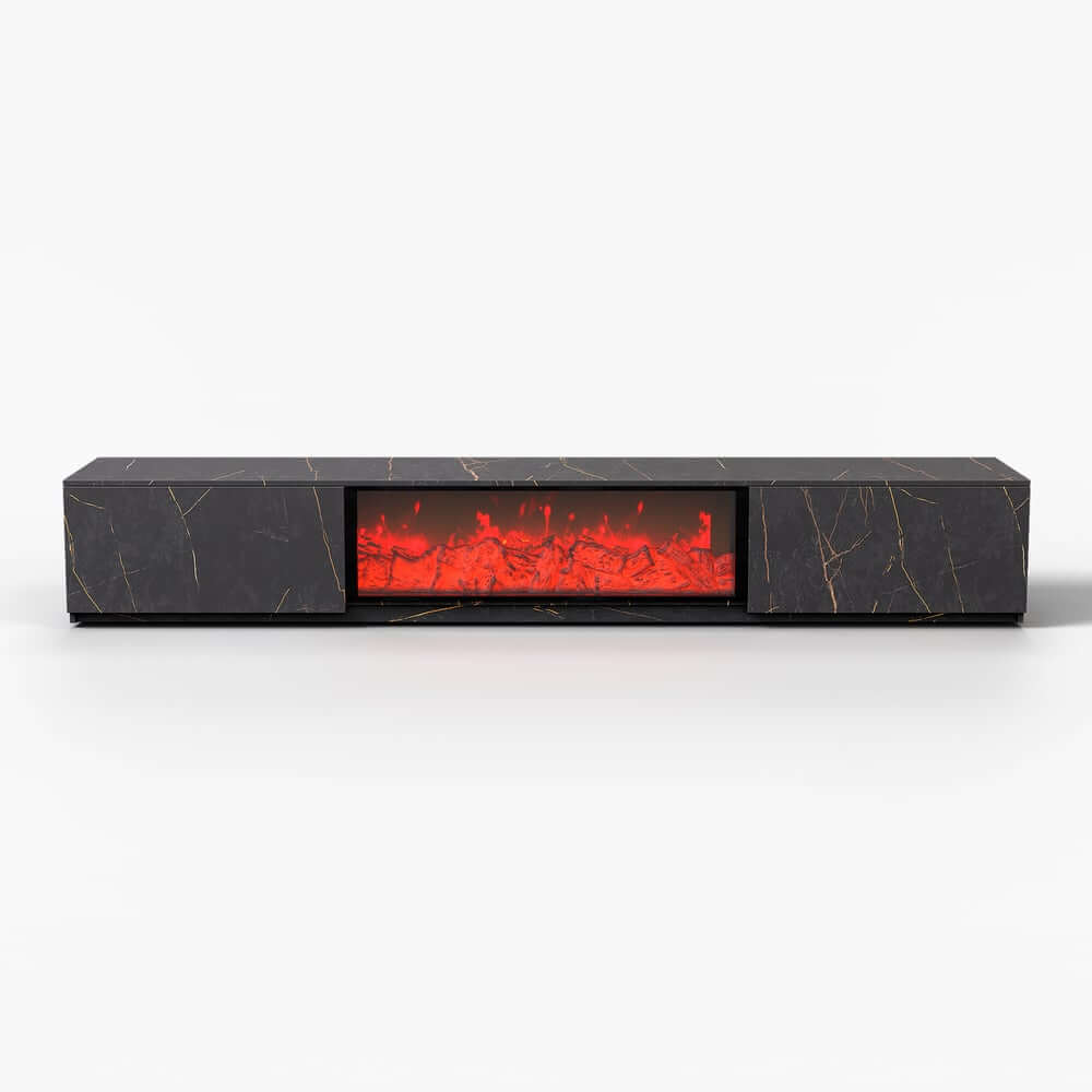 Modern Sintered Stone Entertainment Center with LED