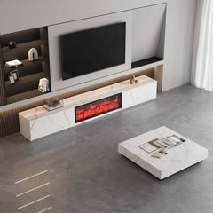 Modern Sintered Stone Entertainment Center with LED