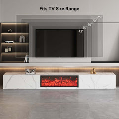Modern Sintered Stone Entertainment Center with LED