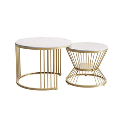 Modern Sintered Stone Nesting Coffee Table Set