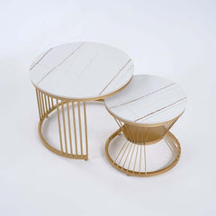 Modern Sintered Stone Nesting Coffee Table Set