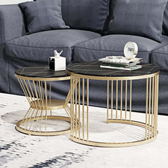 Modern Sintered Stone Nesting Coffee Table Set