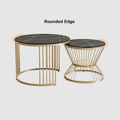Modern Sintered Stone Nesting Coffee Table Set