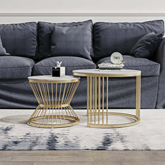 Modern Sintered Stone Nesting Coffee Table Set