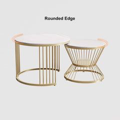 Modern Sintered Stone Nesting Coffee Table Set