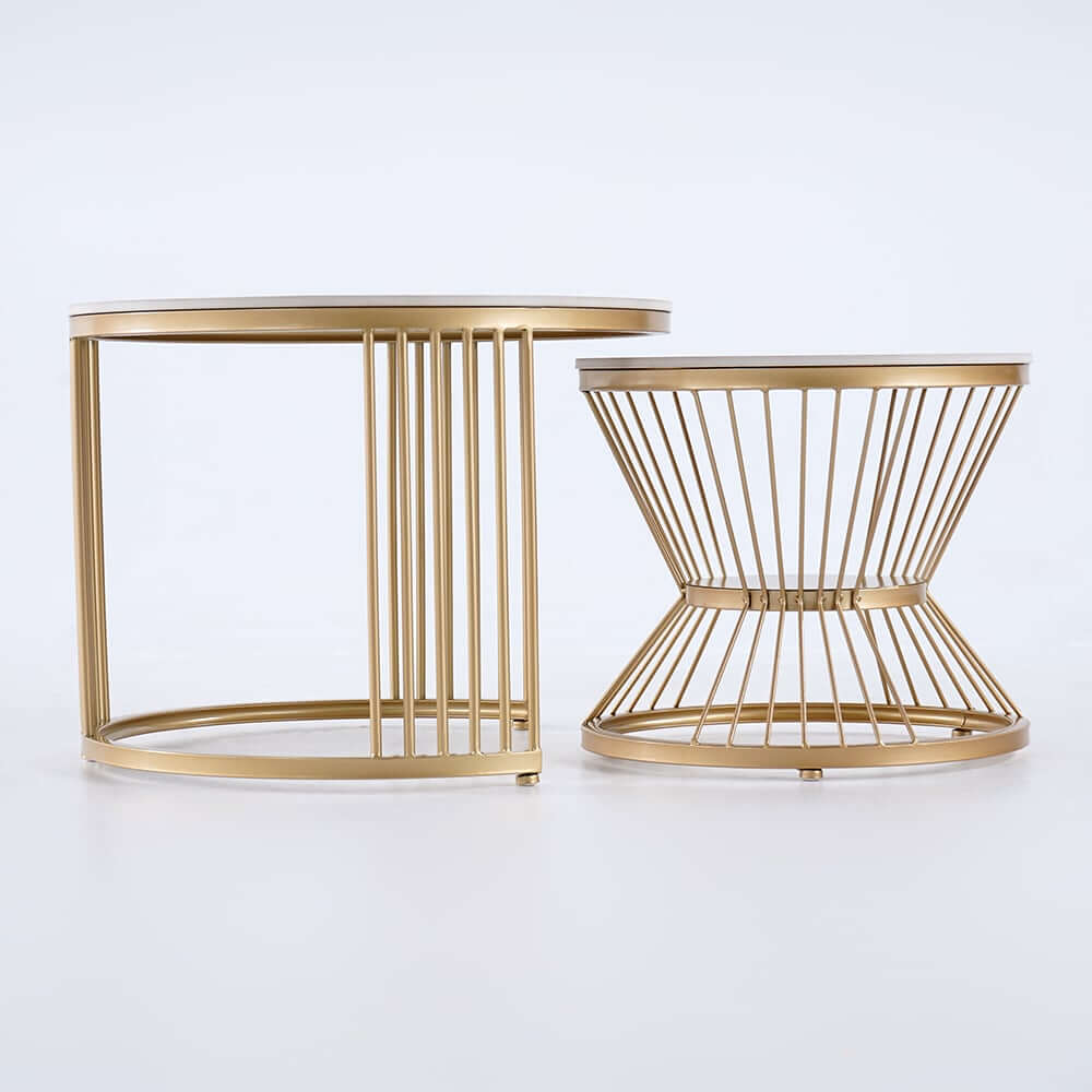 Modern Sintered Stone Nesting Coffee Table Set