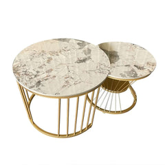 Modern Sintered Stone Nesting Coffee Table Set