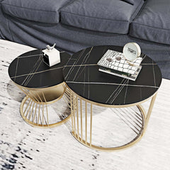 Modern Sintered Stone Nesting Coffee Table Set