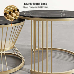 Modern Sintered Stone Nesting Coffee Table Set