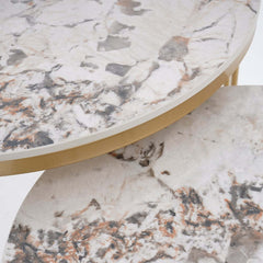 Modern Sintered Stone Nesting Coffee Table Set