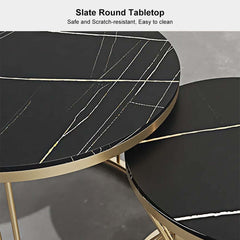 Modern Sintered Stone Nesting Coffee Table Set
