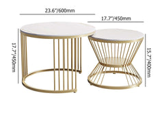 Modern Sintered Stone Nesting Coffee Table Set Dimensions