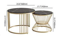 Modern Sintered Stone Nesting Coffee Table Set Dimensions