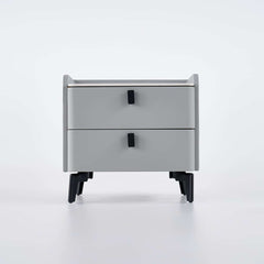 Modern Sintered Stone Nightstand With Two Drawers