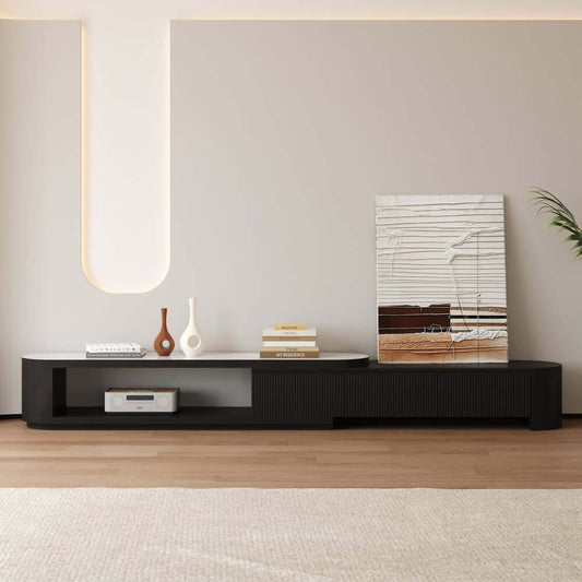 Modern Sintered Stone TV Stand & Coffee Table Set