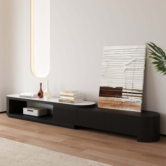 Modern Sintered Stone TV Stand & Coffee Table Set
