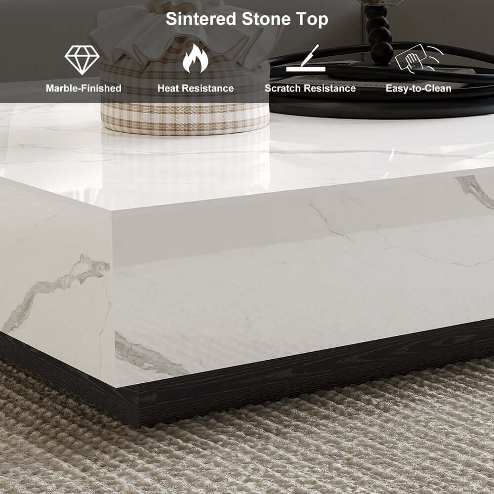 Modern Sintered Stone TV Stand With LED & Humidifier
