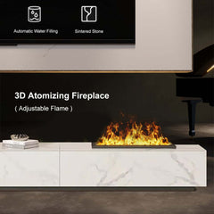 Modern Sintered Stone TV Stand With LED & Humidifier