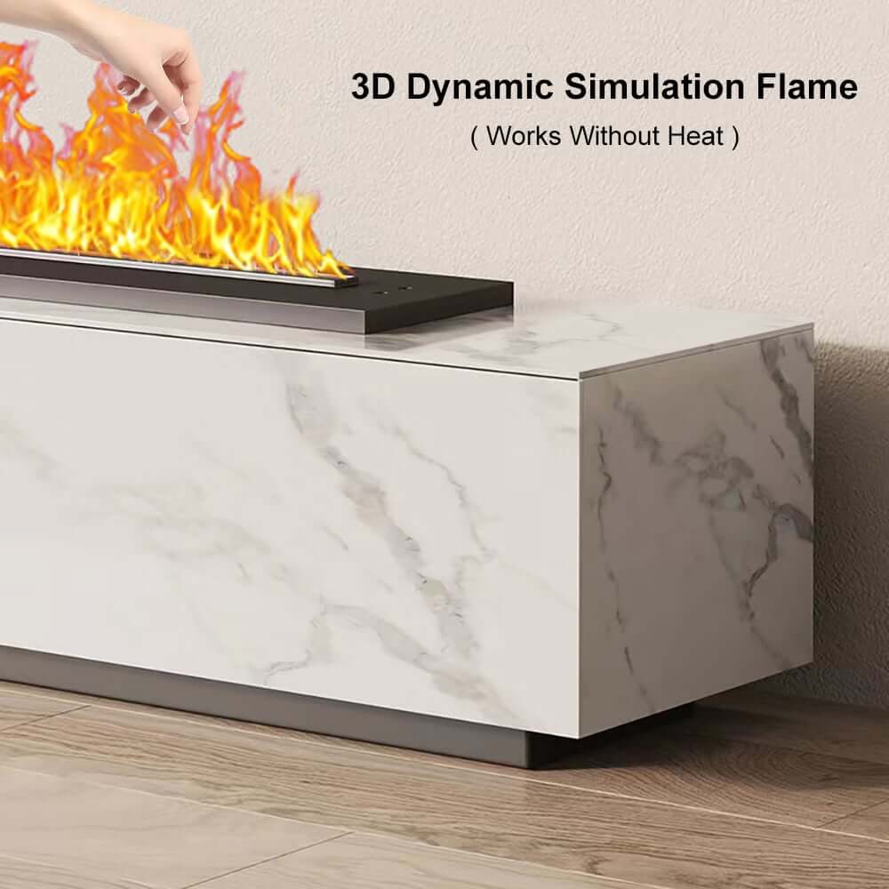Modern Sintered Stone TV Stand With LED & Humidifier