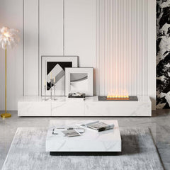 Modern Sintered Stone TV Stand With LED & Humidifier