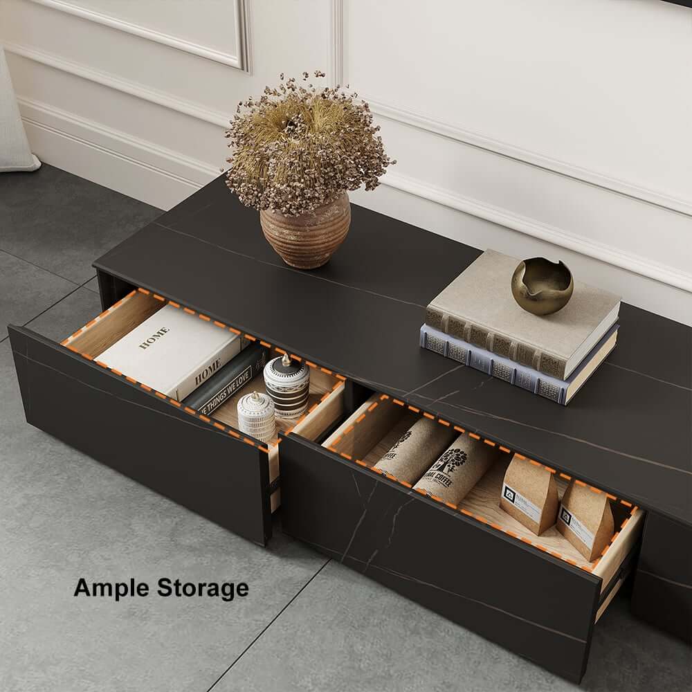 Modern Sintered Stone TV Stand With LED & Humidifier