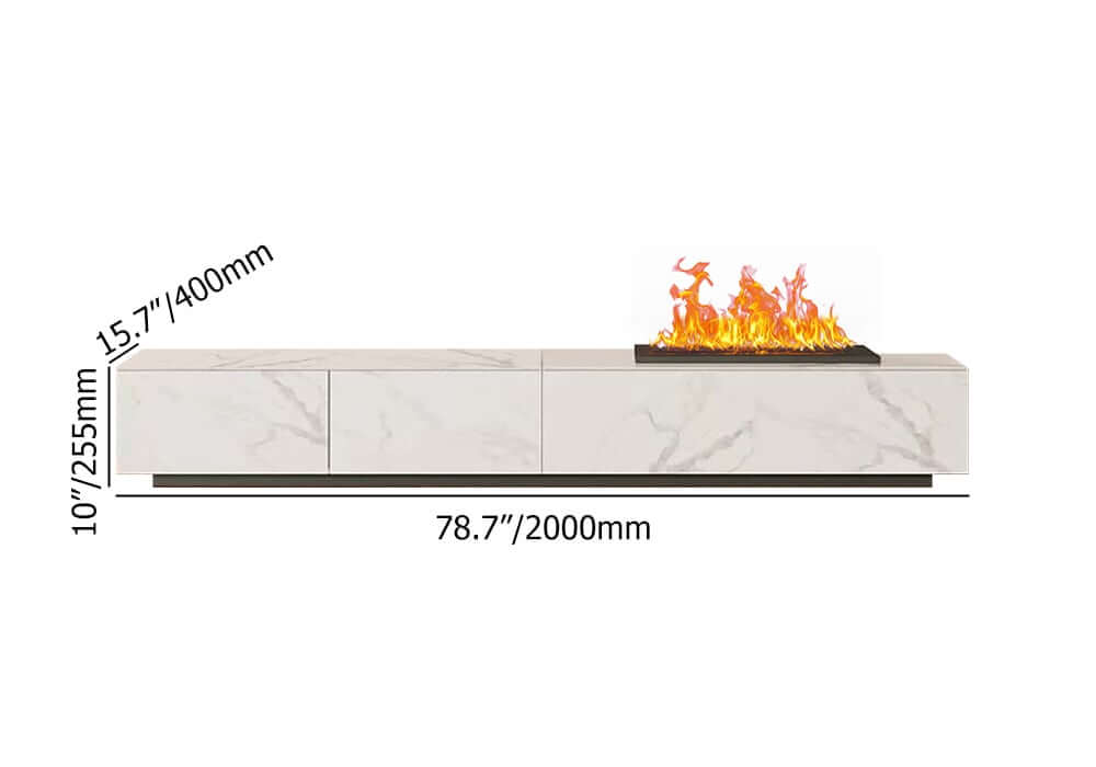 Modern Sintered Stone TV Stand With LED & Humidifier Dimensions
