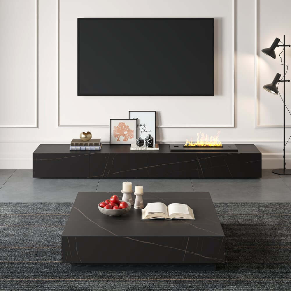 Modern Sintered Stone TV Stand With LED & Humidifier Main Product Image