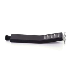 Modern Square Brass Handheld Shower Head in Matte Black Finish