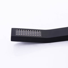 Modern Square Brass Handheld Shower Head in Matte Black Finish