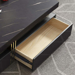 Modern Square Sintered Stone Coffee Table With Drawers