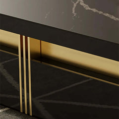 Modern Square Sintered Stone Coffee Table With Drawers