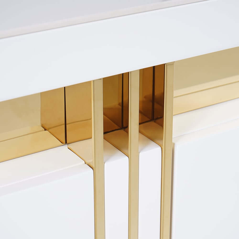 Modern Square Sintered Stone Coffee Table With Drawers