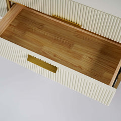 Modern Stainless Steel TV Stand With Drawers, 78.7 Inch
