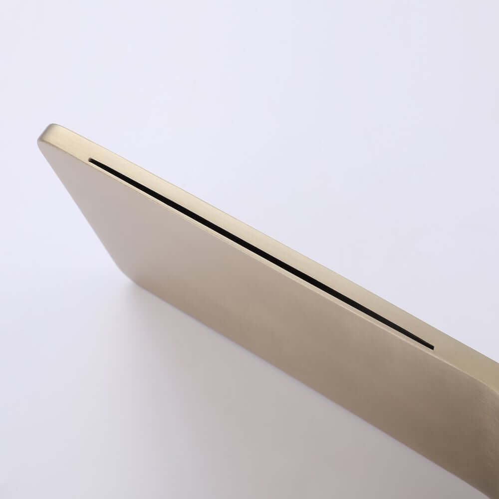 Modern Stainless Steel Waterfall Bathroom Faucet with Brushed Gold Finish