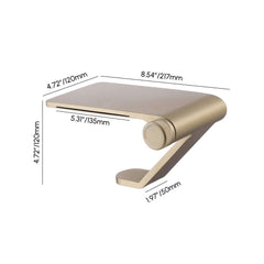 Modern Stainless Steel Waterfall Bathroom Faucet with Brushed Gold Finish Dimensions