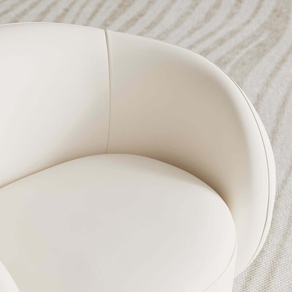 Modern Swivel Barrel Chair With Gold Base