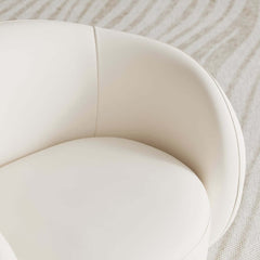 Modern Swivel Barrel Chair With Gold Base