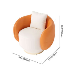 Modern Swivel Barrel Chair With Gold Base Dimensions