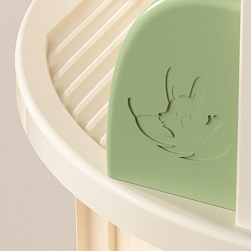 Modern Swivel Bookcase for Kids, Closed-Back with 360° Rotation