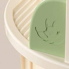 Modern Swivel Bookcase for Kids, Closed-Back with 360° Rotation