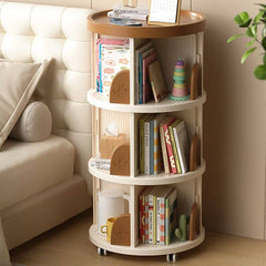 Modern Swivel Bookcase for Kids, Closed-Back with 360° Rotation