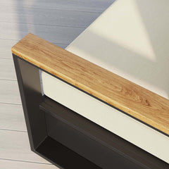 Modern Swivel Outdoor Accent Chair with Aluminum Frame and Cushions